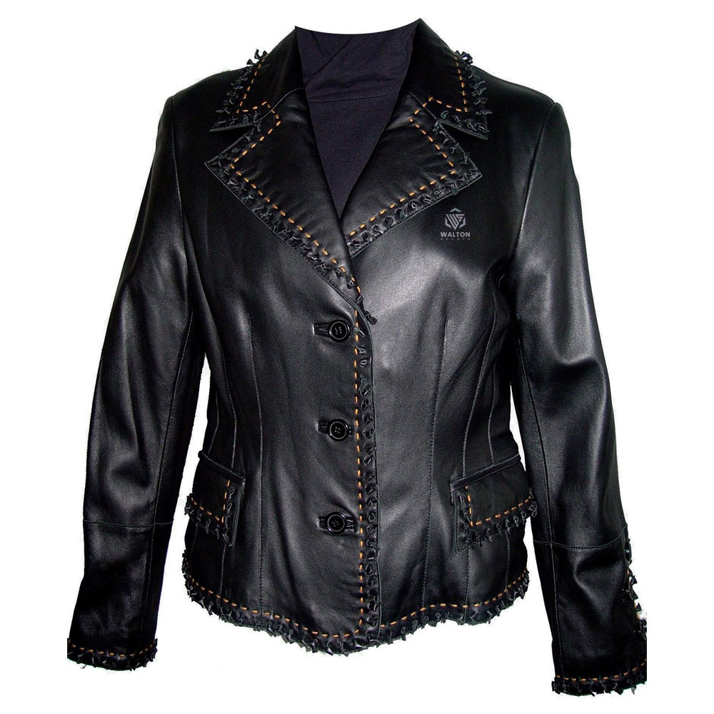 TE-LLC-0010 Leather Long Coats - Image 1