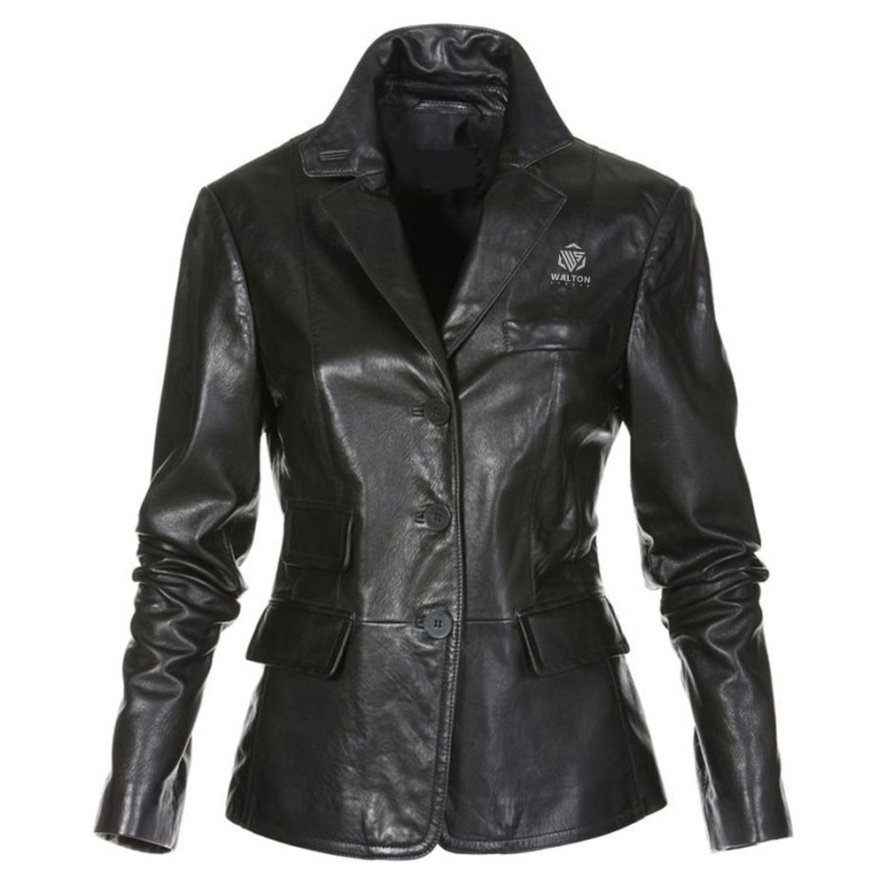 TE-LLC-0011 Leather Long Coats - Image 1