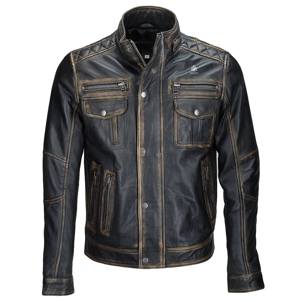 TE-MLJ-0002 Men Leather Fashion Jackets - Image 1