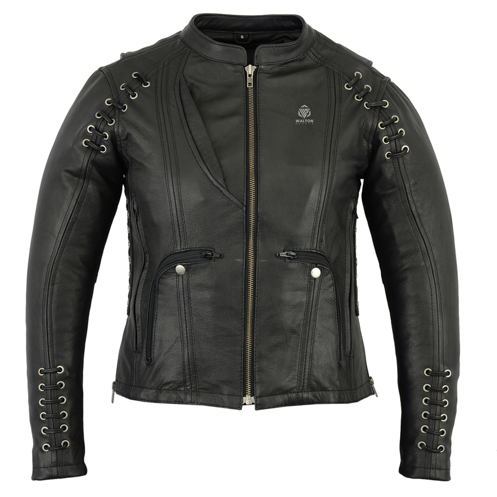 TE-WLJ-0006 Women Leather jackets - Image 1