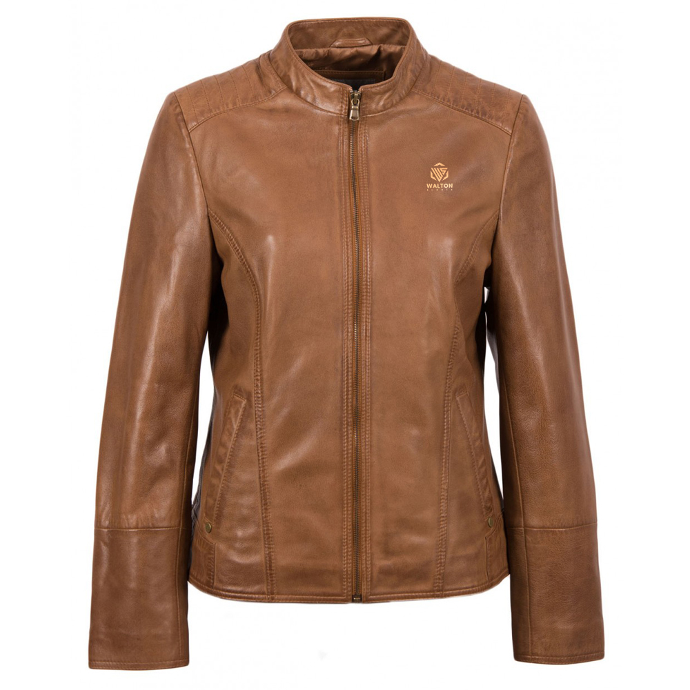 TE-WLJ-0009 Women Leather jackets - Image 1